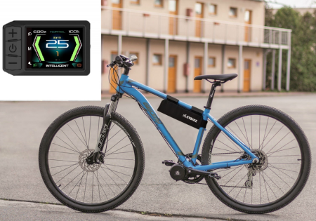 SADA COMFORT PRO BĚŽNOU CYKLISTIKU - Výkon pohonu: Standardní 250W, Dojezd a umístění baterie: Menší brašna, dojezd až 130 km (13Ah, 468Wh), Rychlost nabíjení: O polovinu rychlejší nabíjení 5 A, Typ displeje: Pokročilý IPS 600C barevný