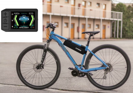 SET EXTREME FOR THE MOST DEMANDING RIDERS - Motor power: 1000W, Battery range and location: Smaller bag, range up to 140 km (13Ah 624Wh), Charging speed: Standard 2 A, Display type: Full color IPS 600C