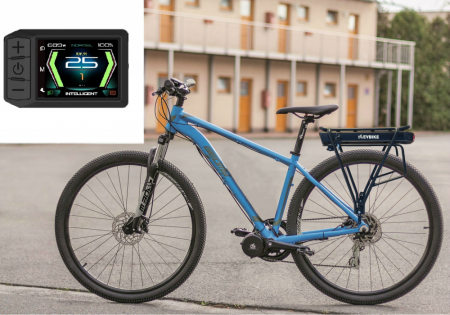 COMFORT KIT FOR ORDINARY CYCLING - Motor power: Standard 250W, Battery range and location: Rear carrier, range up to 160 km (15,6Ah, 562Wh), Charging speed: Standard 2 A, Display type: Full color IPS 600C