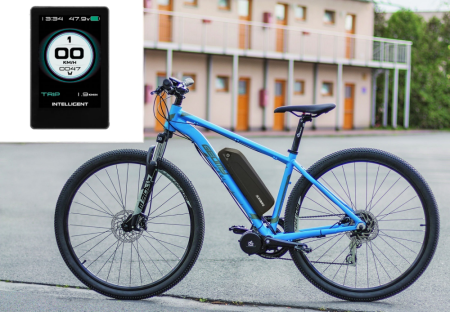 SADA COMFORT PRO BĚŽNOU CYKLISTIKU - Výkon pohonu: Standardní 250W, Dojezd a umístění baterie: Na rám, dojezd až 180 km (24Ah 864Wh), Rychlost nabíjení: Standardní nabíjení 2 A, Typ displeje: Pokročilý IPS 860CM barevný