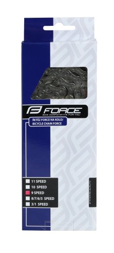 Řetěz FORCE P9002 Ebike 9-kolo 138 čl. stříbrný/šedý
