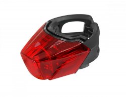 Rear light FORCE CRYSTAL 30LM, 3x LED, battery