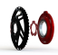 Chainring Lekkie  40 teeth for mid drive  1000W with black drive cover