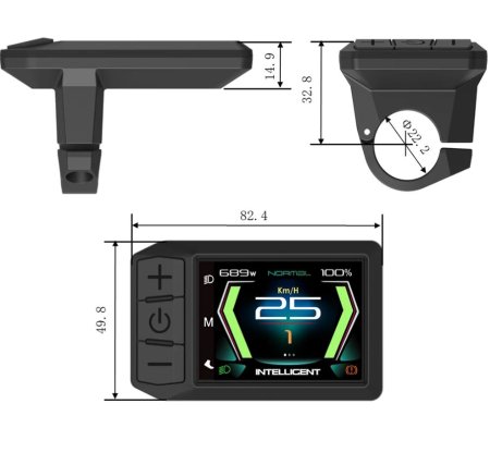 Barevný IPS displej 600C pro středový pohon, UART