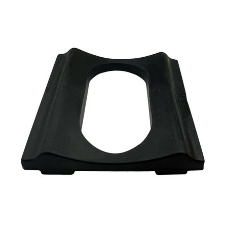 Rubber spacer pad under frame battery holder
