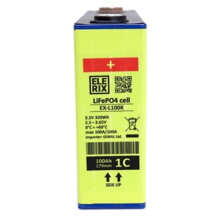LiFePO4 bateriový pack ELERIX 100 Ah, 3.2V, 1C (pack 4 ks)