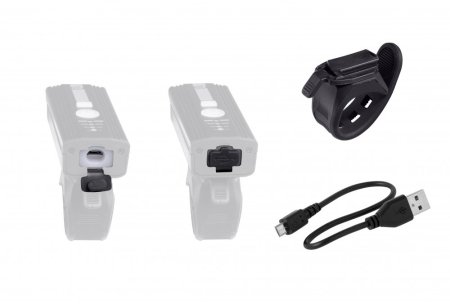 Front light FORCE ALERT 350LM, USB, black