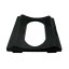 Rubber spacer pad under frame battery holder