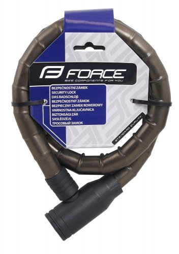 Zámek FORCE článkový bez držáku 80cm/18mm, černý