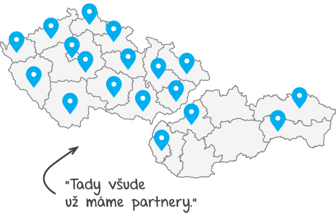 mapa partnerů